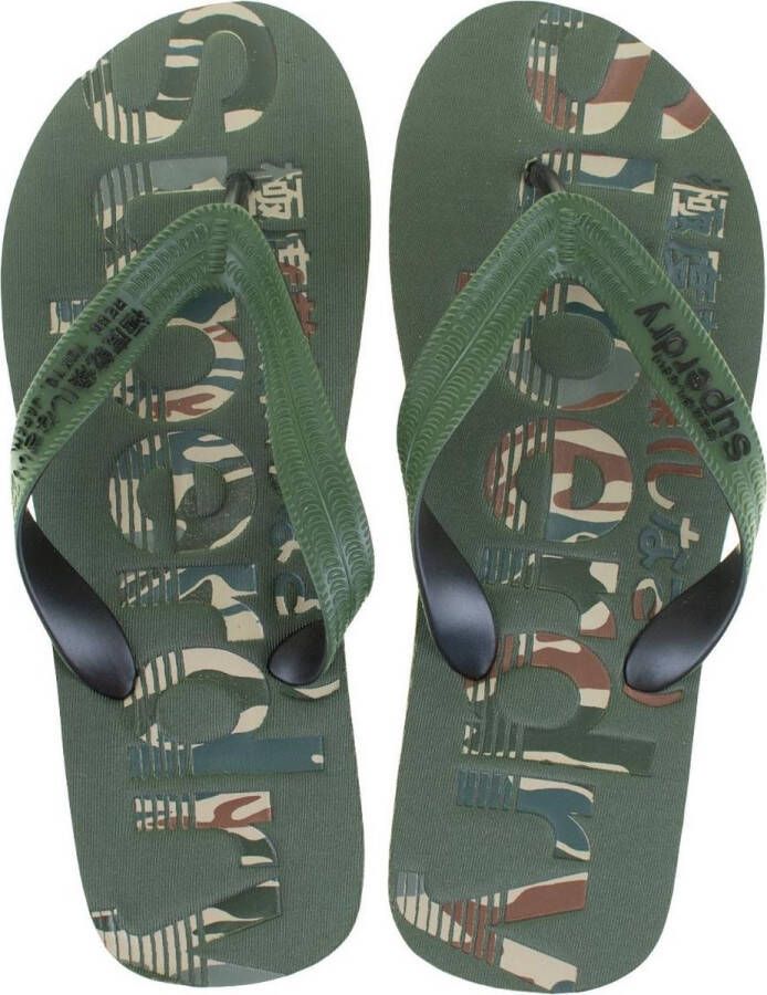 Superdry Scuba Infil Flip Flop Heren Slippers Olive Black