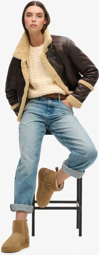 Superdry Suede Sherpa enkellaarsjes Dames Laarzen