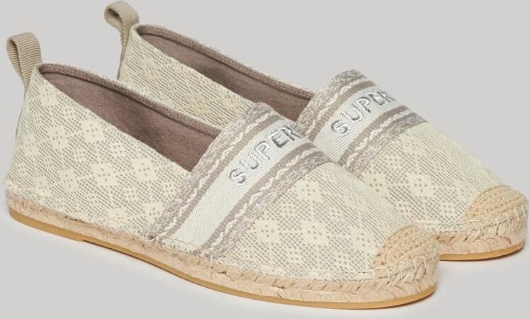 Superdry Canvas espadrilles met overlay Dames Espadrilles
