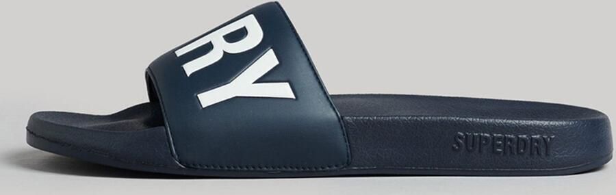 Superdry Code Core Vegan Pool Slide Heren Slippers Donkerblauw Wit - Foto 7