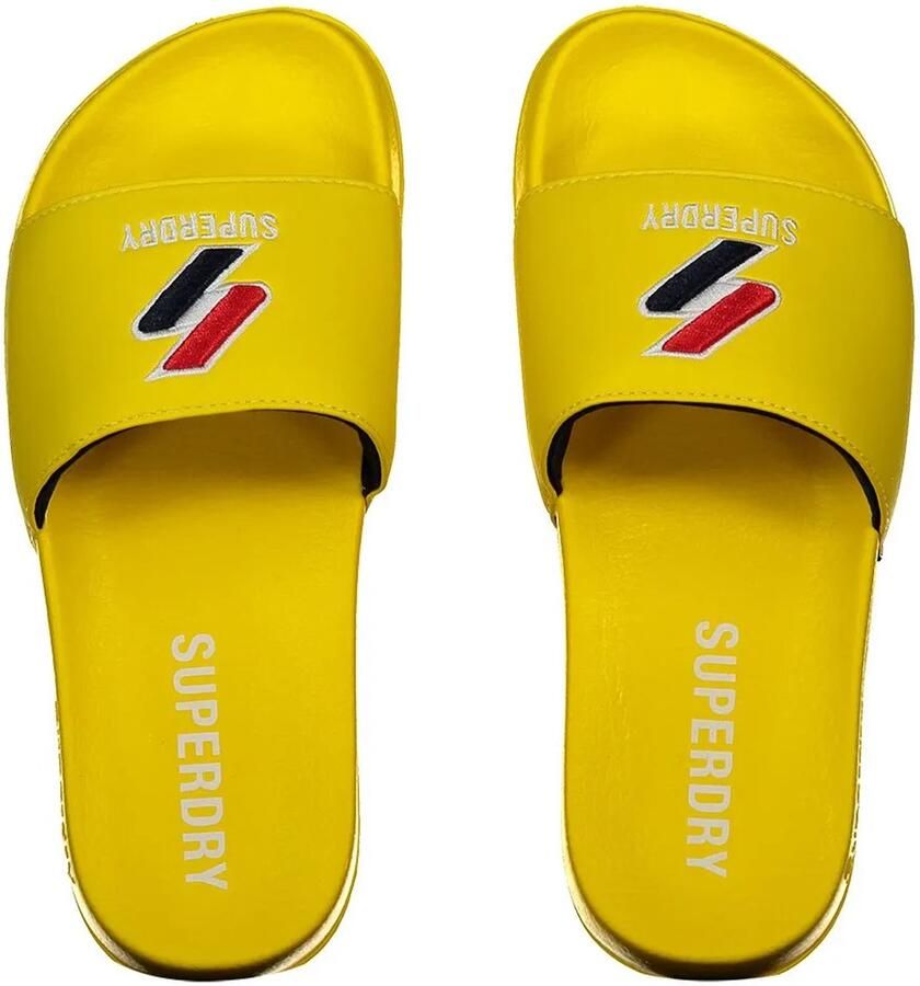 Superdry Sport Core Pool Slide badslipper geel
