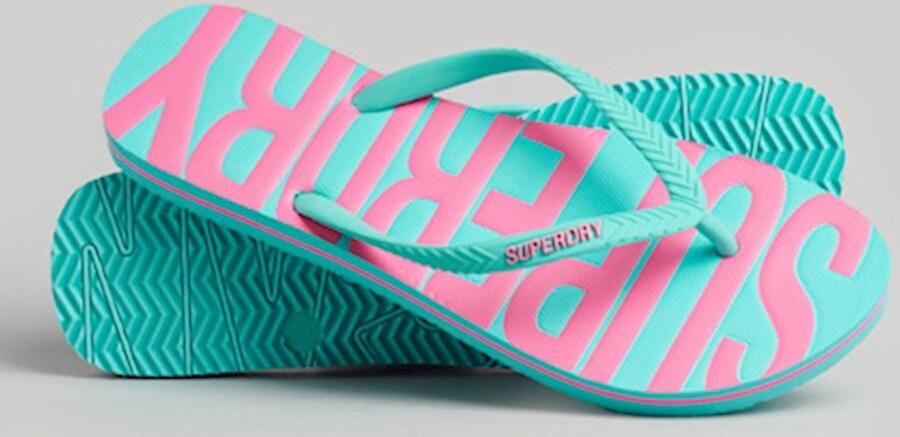 Superdry Dames Veganistische Vintage teenslippers