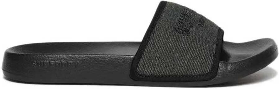 Superdry Luxe badslippers met glittersteentjes Dames Slippers