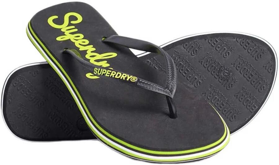 Superdry Neon Rainbow Sleek Slippers Zwart Vrouw