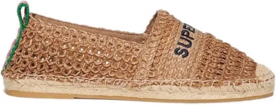 Superdry Raffia espadrille met borduursels Dames Espadrilles