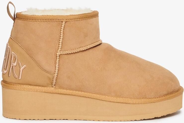 Superdry Suède Sherpa laarsjes met plateauzool Dames Laarzen