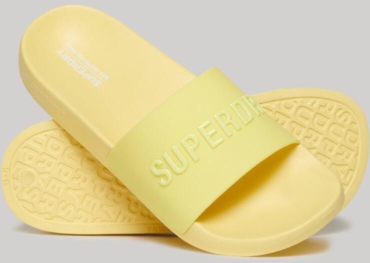 Superdry Vegan badslippers met logo Dames Slippers