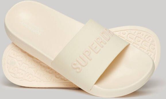 Superdry Vegan badslippers met logo Dames Slippers