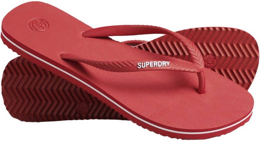 Superdry Vintage Classic Slippers Rood Vrouw