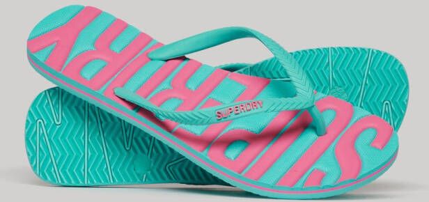 Superdry Vintage Vegan Slippers Blauw Vrouw