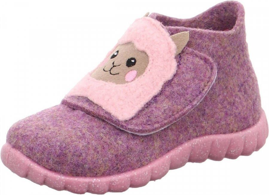 Comfortabele Meisjesslippers Lichtgrijs Roze