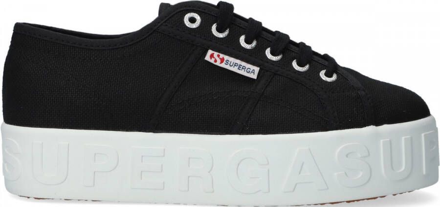 Superga 2790 3d Lettering Lage sneakers Dames Zwart