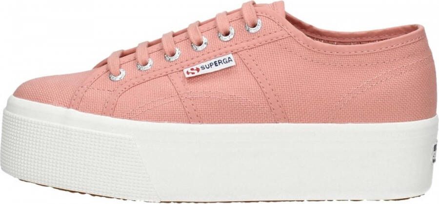 Superga 2790 Cotw Linea Veterschoenen Laag koraal rood