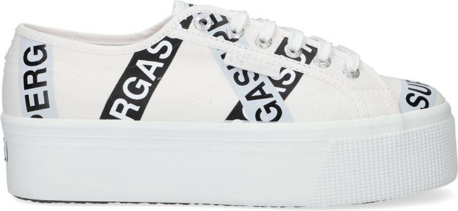 Superga 2790 Lettering Tape Lage sneakers Dames Wit