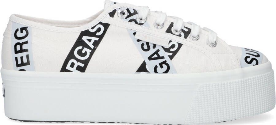 Superga 2790 Lettering Tape Lage sneakers Dames Wit