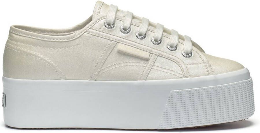 Superga 2790 Platform White-Pink Fuchsia FW Sneakers Adult Wit Adult Wit