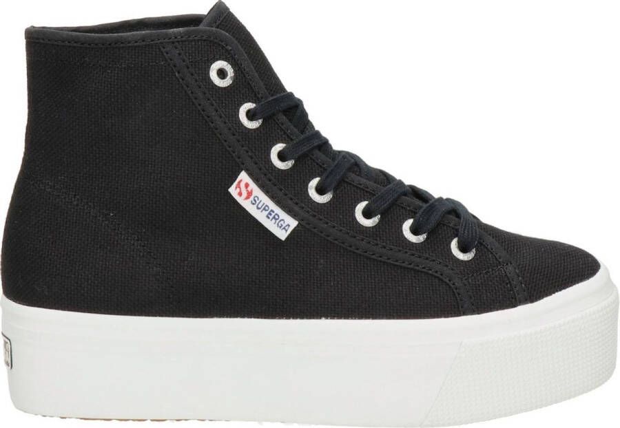 Superga 2705 Hi Top plateau sneakers zwart