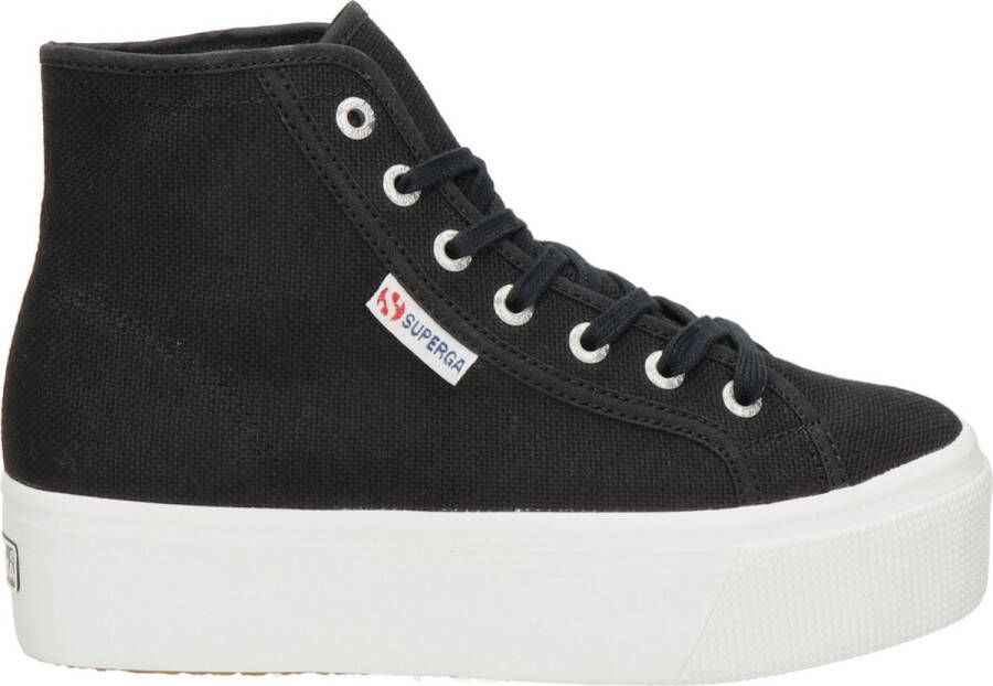 Superga 2705 Hi Top plateau sneakers zwart