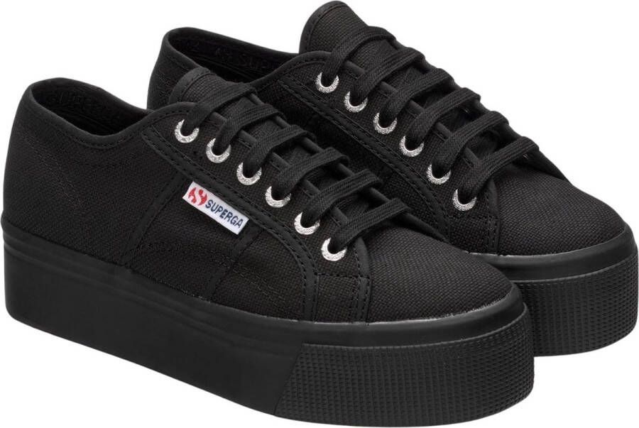 Superga 2790 dames platform sneaker Zwart