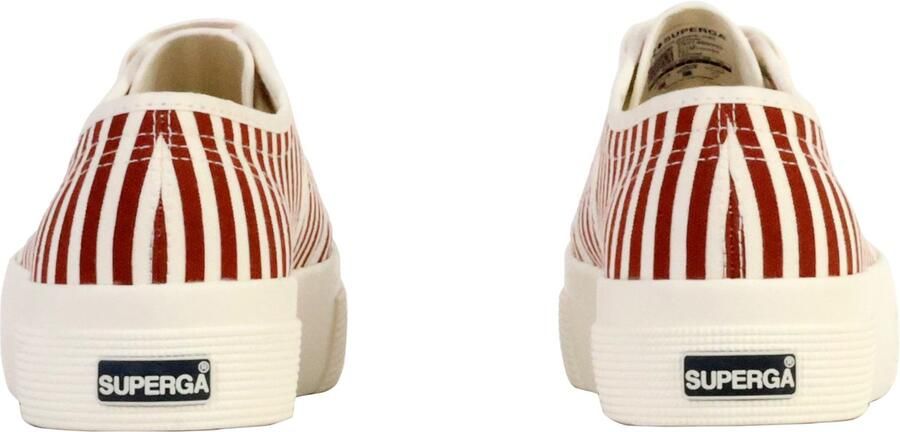 Superga Sneakers met veters en streepjesprint