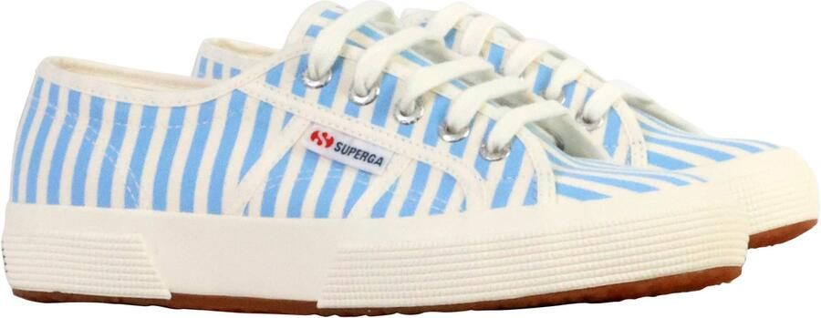 Superga Sneakers met veters en streepjesprint