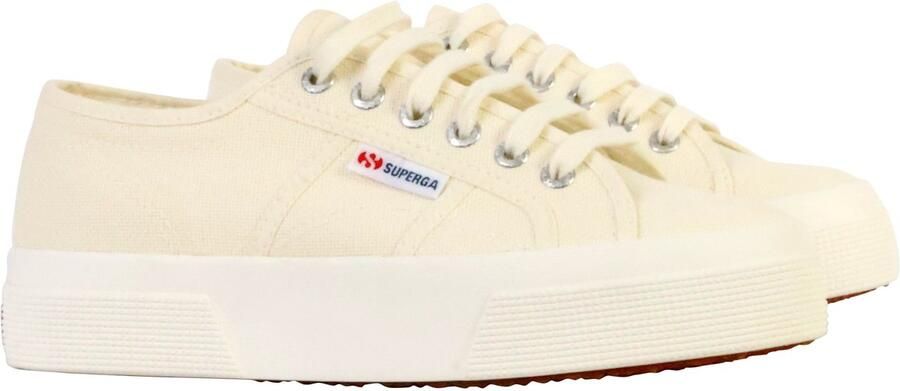 Superga Lage plateausneakers met vetersluiting