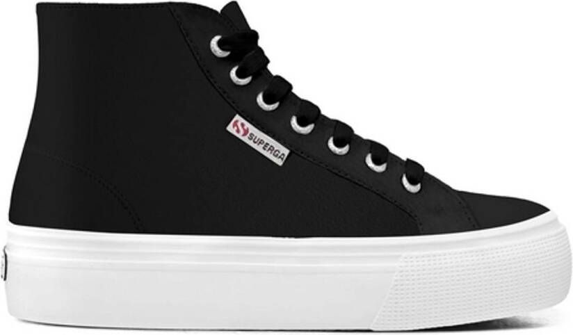 Superga Women 2705 Hi Top Nappa Black