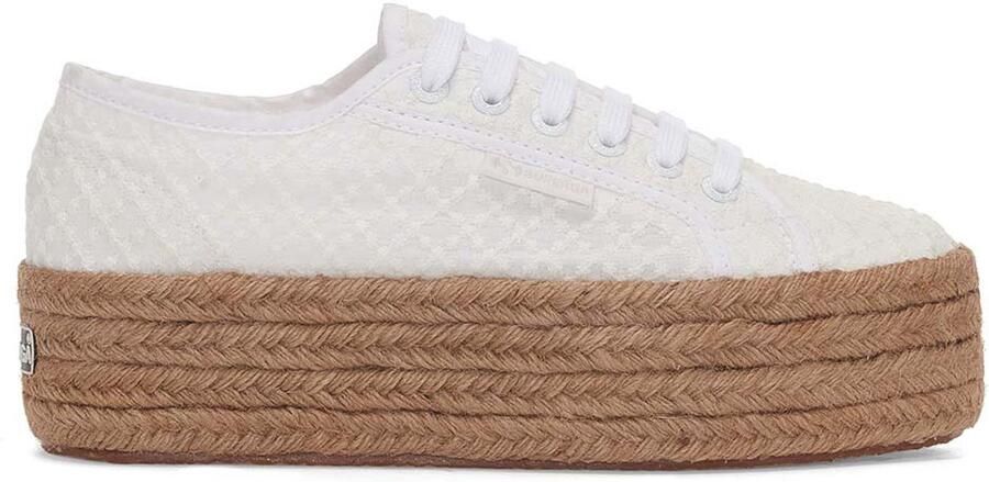 Superga Women 2790 Rope Macrame Rhombus White