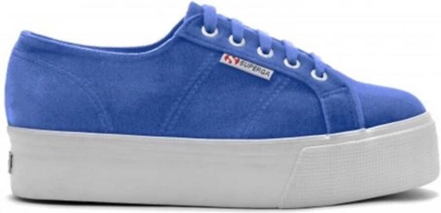 Superga Women 2790 VELVETCHENILLEW Blue Glicne