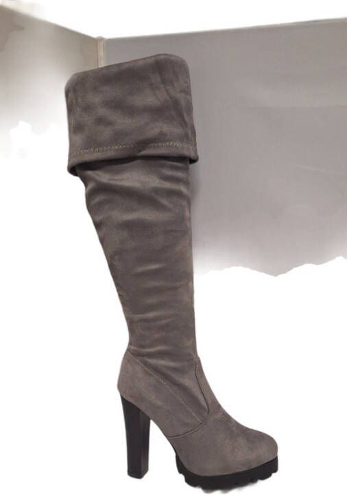 SuperMe SUPER ME- SUEDELOOK LAARS- GREY- BLOKHAK -OMSLAG