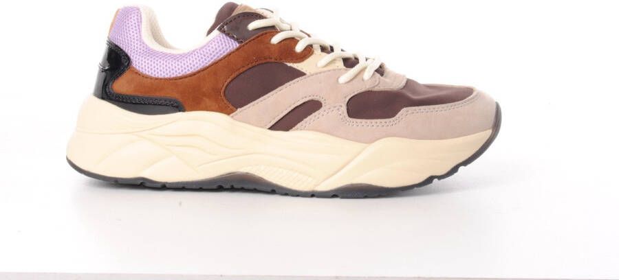 Svcotch&Soda dames sneaker Scotch&Soda Celest bruin en beige suède