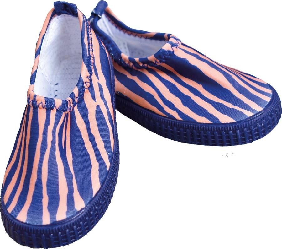 Swim Essentials waterschoentje Blauw oranje zebra