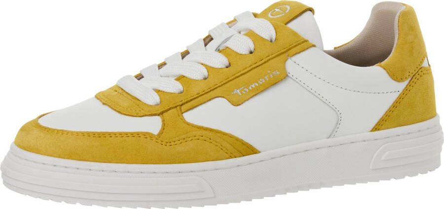 Tamaris 1-23617-42 600 Dames Lage Sneaker Damesschoenen M2361742 Wit Geel