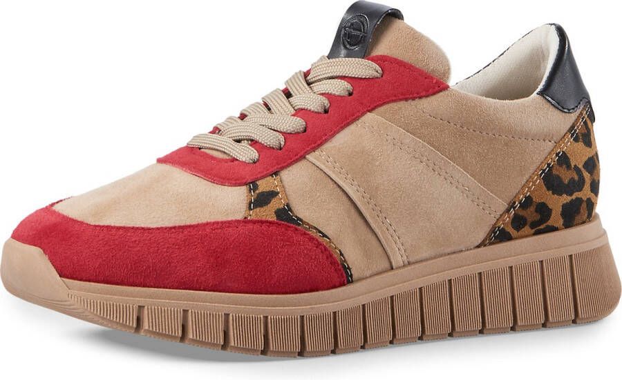 Tamaris 1-23717-43 344 Damesschoenen Laag Top Sneaker Damesschoenen M2371743 Taupe Comb