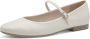 Tamaris ballerina 1-22122-42 188 damesschoenen leer M2212242 wit mat - Thumbnail 2