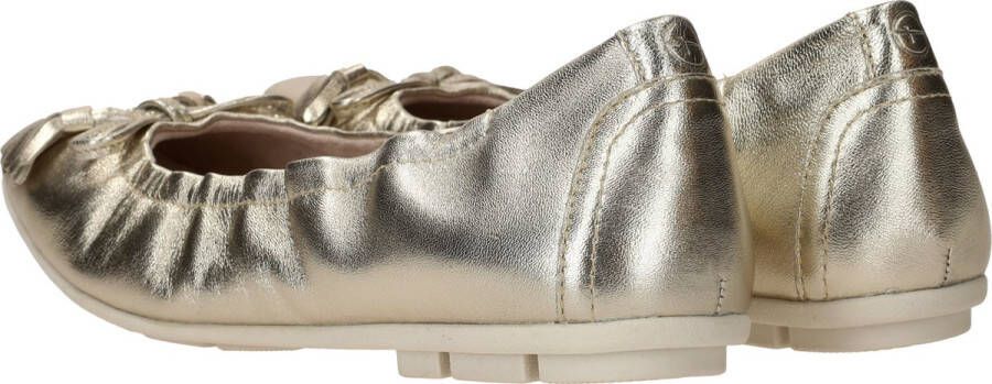 Tamaris Metallic leren ballerina schoenen Yellow