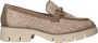 Tamaris Vegan geweven loafer met bruine accenten Beige Dames - Thumbnail 11