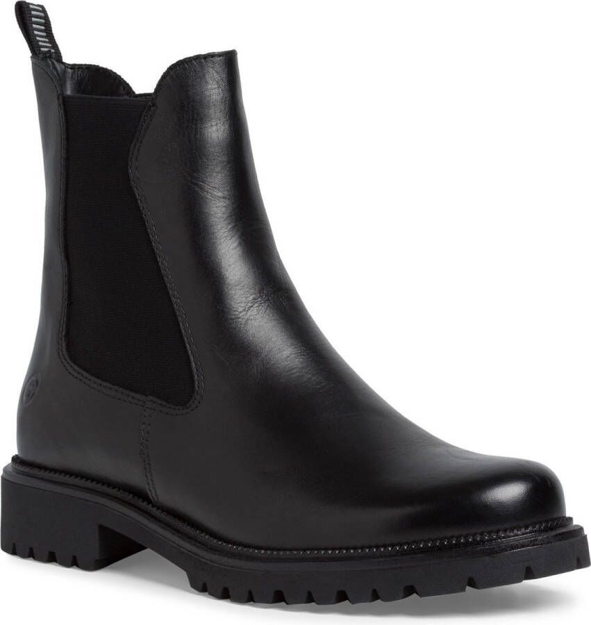 Tamaris Chelsea-boots blokhak instaplaarzen met stretchinzetten aan beide zijden