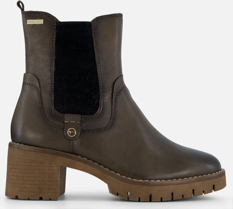 Tamaris Chelsea boots groen Leer