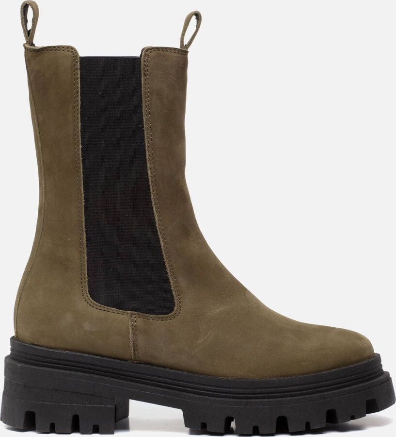 Tamaris Chelsea boots groen Leer 182227 Dames