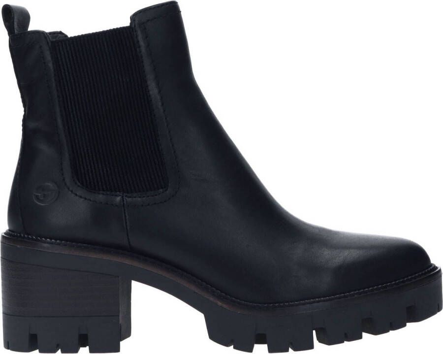 TAMARIS Leren Chelseaboot zwart 41