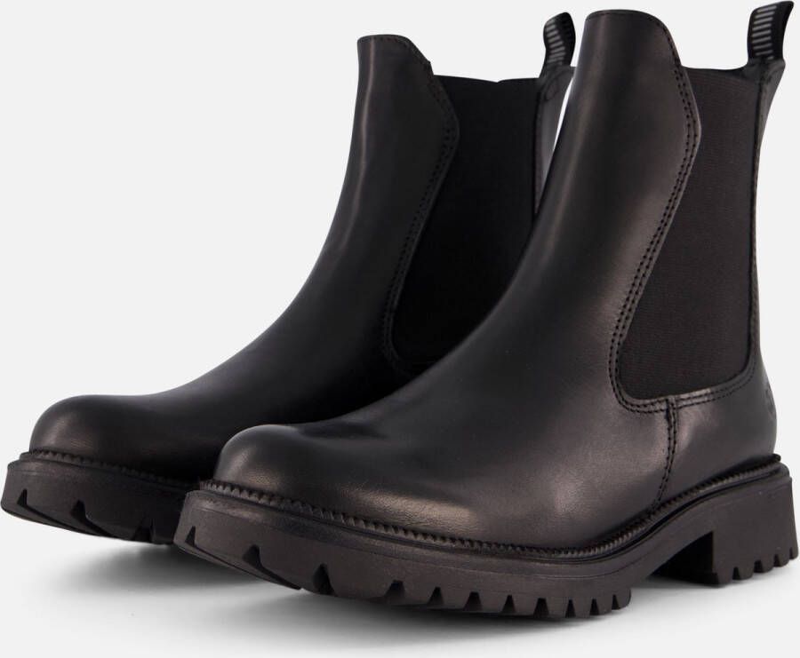 Tamaris Chelsea-boots blokhak instaplaarzen met stretchinzetten aan beide zijden
