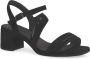 Tamaris Comfort Sandalen met hak zwart Imitatielee Dames - Thumbnail 1