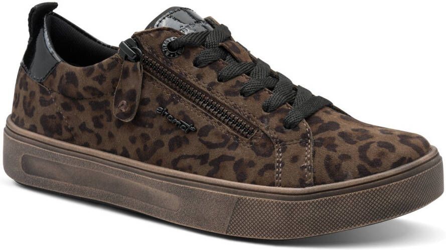 Tamaris COMFORT Essentials Dames Sneakers Donker luipaard