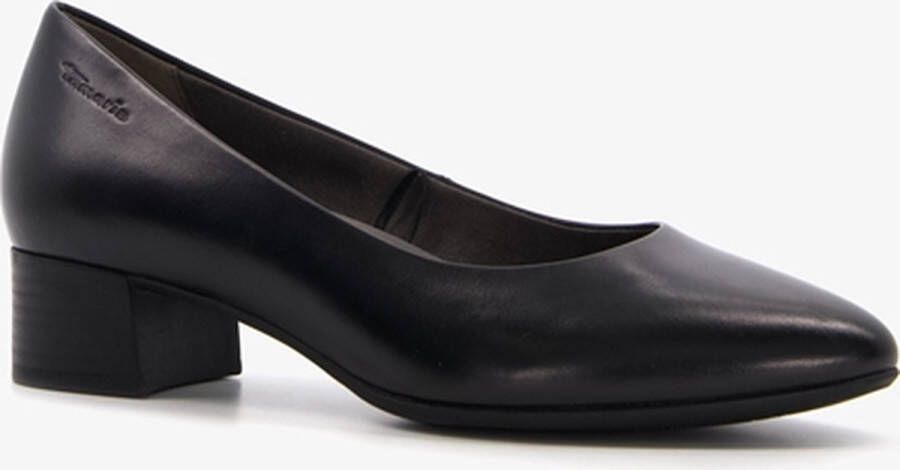 Tamaris Comfort leren dames pumps zwart Uitneembare zool