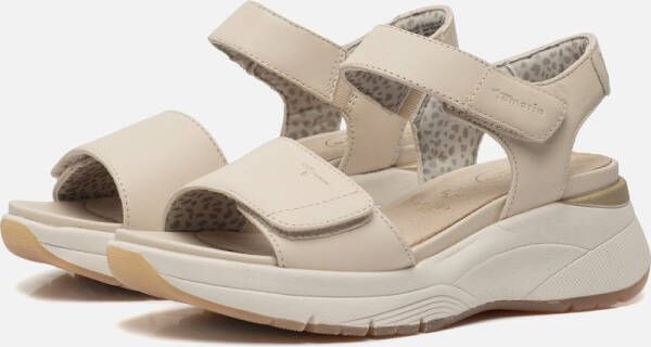 Tamaris Comfort Sandalen beige Leer Dames