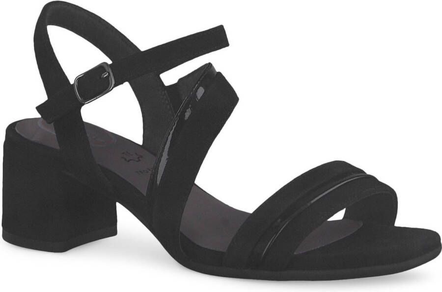 Tamaris Comfort Sandalen met hak zwart Imitatielee Dames