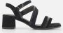 Tamaris Comfort Sandalen met hak zwart Imitatielee Dames - Thumbnail 1