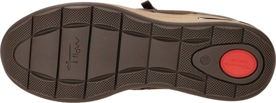 Tamaris Comfort Sneakers taupe Leer Dames