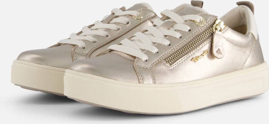 Tamaris Comfort Sneakers goud Leer Dames